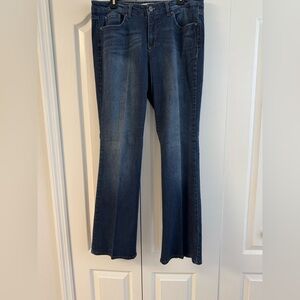 Vintage America Women's Dark Blue BOHO Bootcut Jeans Size 12/31